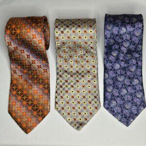 3 Lot DION SIGNATURE MEN'S TIE 100% SILK MADE IN CANADA